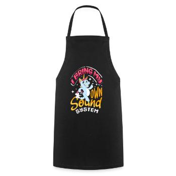 Public Fart Funny Inappropriate - Cooking Apron - black - Front - AI Model Male 185 dark (185cm)