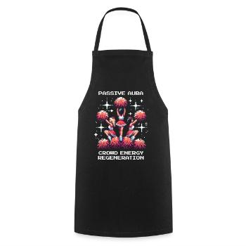 Passive Aura: Crowd Energy Boost | Cheerleading - Cooking Apron - black - Front - AI Model Male 185 dark (185cm)