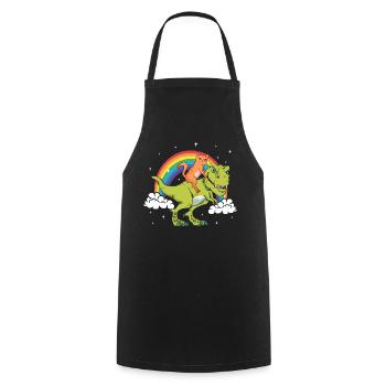 Orange Cat Cats Dinosaur Tyrannosaurus Trex - Cooking Apron - black - Front - AI Model Male 185 dark (185cm)