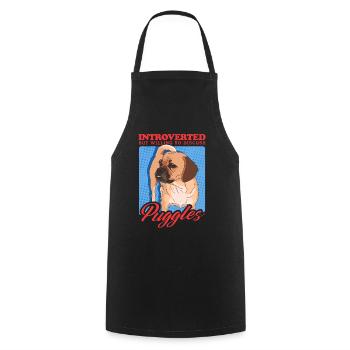 Puggle Hunde Hundebesitzer Geschenk - Kochschürze - Schwarz - Vorne - AI Model Male 185 dark (185cm)