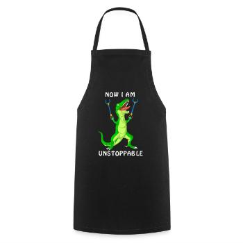 Dinosaure maintenant je suis inarrêtable Drôle Préhistorique - Tablier de cuisine - noir - Devant - AI Model Male 185 dark (185cm)