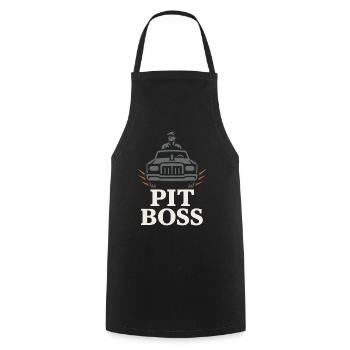 Demolition Derby Fan Pit Crew Crash Driver Fair - Cooking Apron - black - Front - AI Model Male 185 dark (185cm)