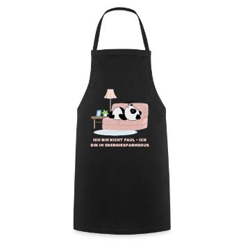 I'm not lazy - I'm in power saving mode - Cooking Apron - black - Front - AI Model Male 185 dark (185cm)