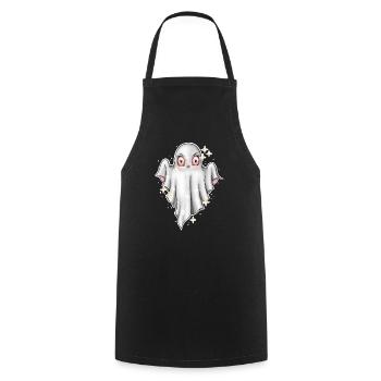 Illustration mignonne de fantôme lumineux - Tablier de cuisine - noir - Devant - AI Model Male 185 dark (185cm)