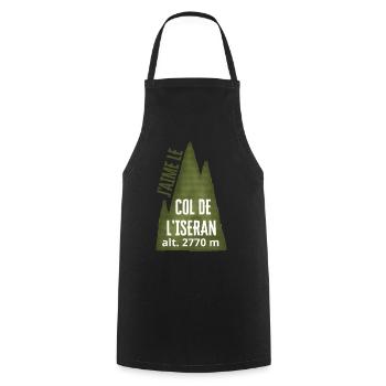 COL DE L'ISERAN ALT 2770 metres - Tablier de cuisine - noir - Devant - AI Model Male 185 dark (185cm)