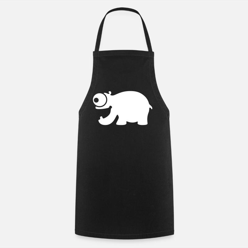 Drôle d’hippopotame - Tablier de cuisine - noir