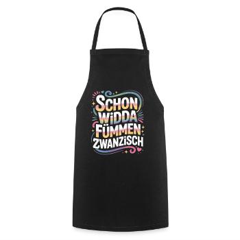 Already Widda Fümmen Zwanzisch 50th birthday - Cooking Apron - black - Front - AI Model Male 185 dark (185cm)