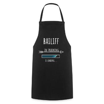 Formation au métier d'huissier de justice - Tablier de cuisine - noir - Devant - AI Model Male 185 dark (185cm)