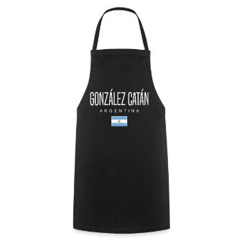 González Catán Argentina Argentinian - Cooking Apron - black - Front - AI Model Male 185 dark (185cm)
