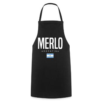 Merlo Argentinien Argentinier - Kochschürze - Schwarz - Vorne - AI Model Male 185 dark (185cm)