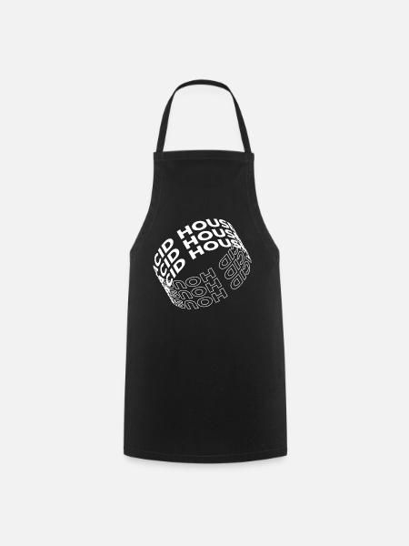 Acid House Typografie-Design - Kochschürze - Schwarz