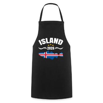 Fishing holidays Iceland 2026 - Cooking Apron - black - Front - AI Model Male 185 dark (185cm)