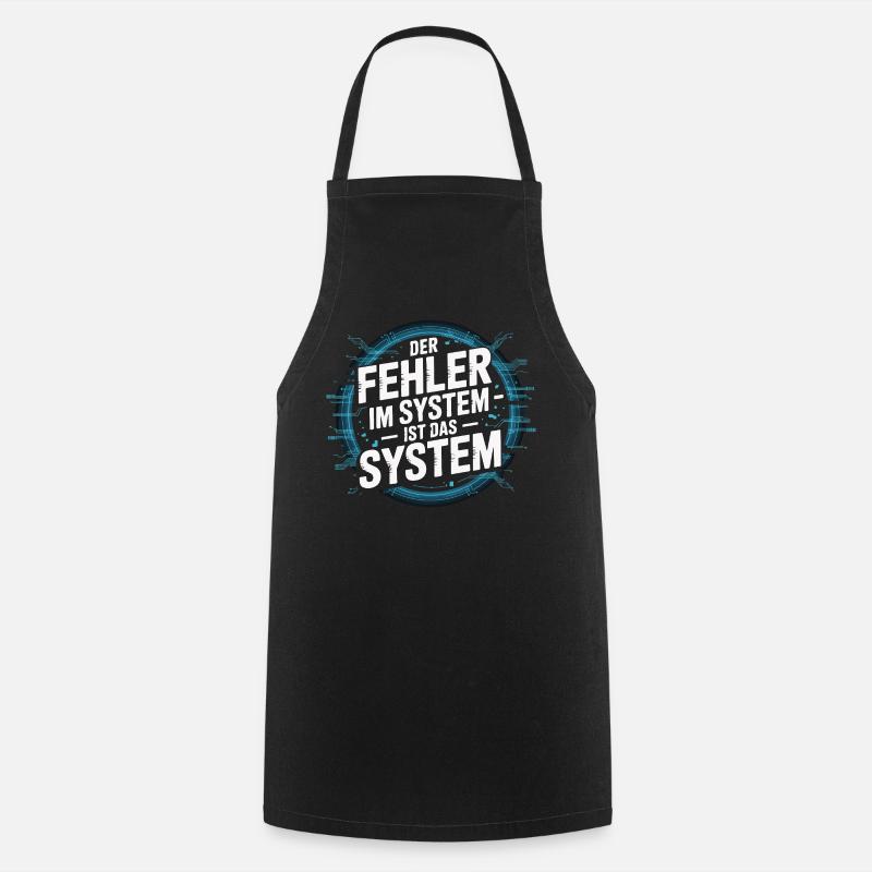 Der Fehler im System - liegt im System JA! - Tablier de cuisine - noir