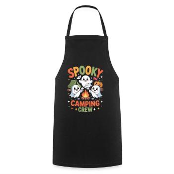 Spooky Camping Crew Camper Hiker Halloween Camping - Kochschürze - Schwarz - Vorne - AI Model Male 185 dark (185cm)