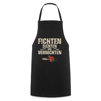 lumberjack - Cooking Apron - black - Front - AI Model Male 185 dark (185cm)
