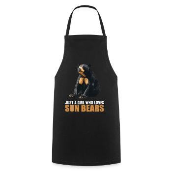 Sun Bear Malaienbär - Kochschürze - Schwarz - Vorne - AI Model Male 185 dark (185cm)
