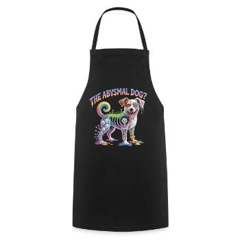 Psychedelischer abyssimaler Hund Illustration - Kochschürze - Schwarz - Vorne - AI Model Male 185 dark (185cm)