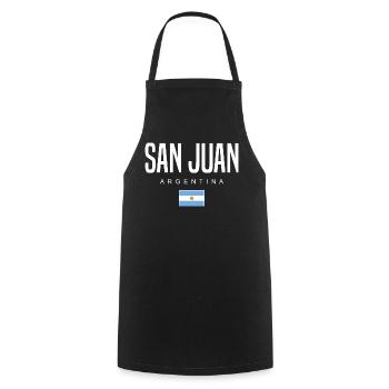 San Juan Argentina Argentinian - Cooking Apron - black - Front - AI Model Male 185 dark (185cm)