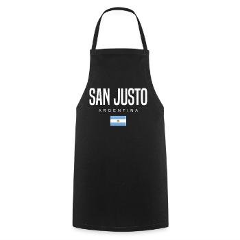 San Justo Argentina Argentinian - Cooking Apron - black - Front - AI Model Male 185 dark (185cm)