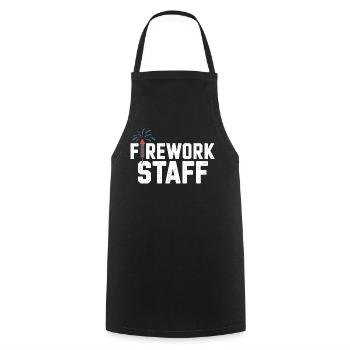 Firework Stuff Party Crew Jour de l'Indépendance 4e - Tablier de cuisine - noir - Devant - AI Model Male 185 dark (185cm)