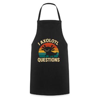 Axolotl - Cooking Apron - black - Front - AI Model Male 185 dark (185cm)