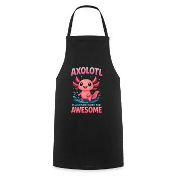 Axolotl - Cooking Apron - black - Front - AI Model Male 185 dark (185cm)