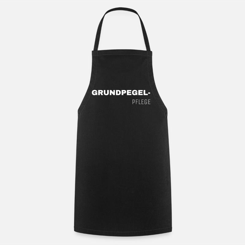 Basic level care – ironic party shirt - Cooking Apron - black