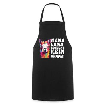 Les futures mamans MAMA LAMA N'A PAS BESOIN DE DRAME - Tablier de cuisine - noir - Devant - AI Model Male 185 dark (185cm)