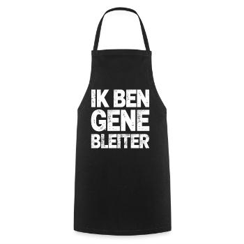 Je ne suis pas un bêleur. Dialecte flamand occidental Chemises - Tablier de cuisine - noir - Devant - AI Model Male 185 dark (185cm)