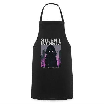 Phonk silencieux mais mortel, esthétique sombre - Tablier de cuisine - noir - Devant - AI Model Male 185 dark (185cm)