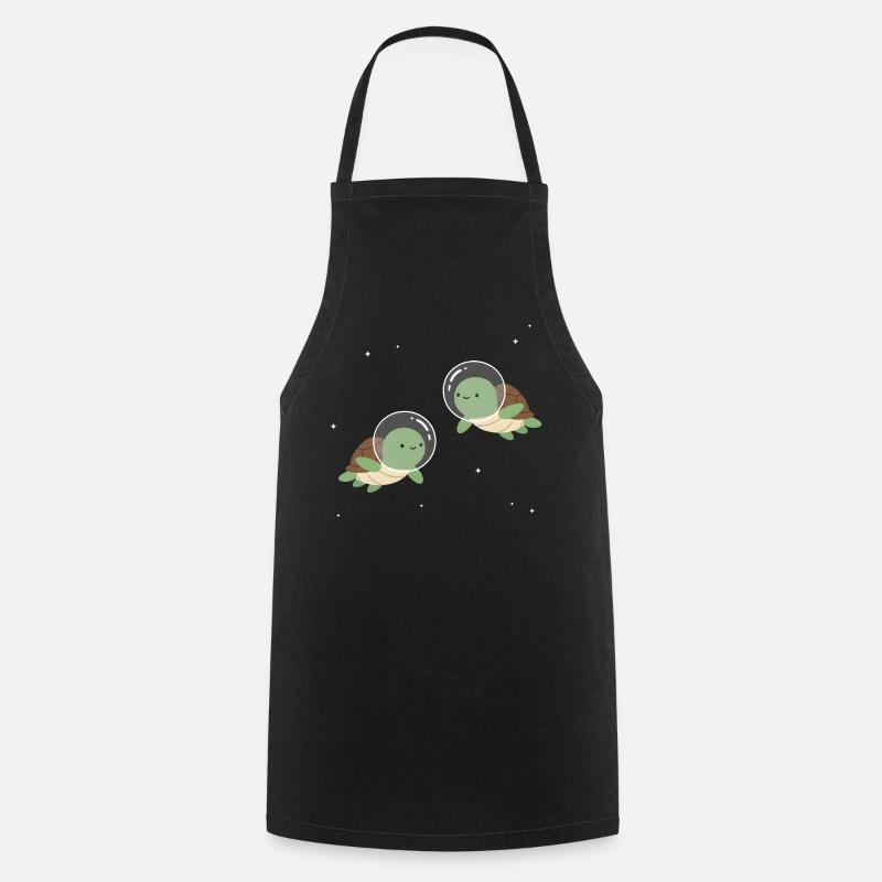 Tortues de l’espace mignonnes - Tablier de cuisine - noir