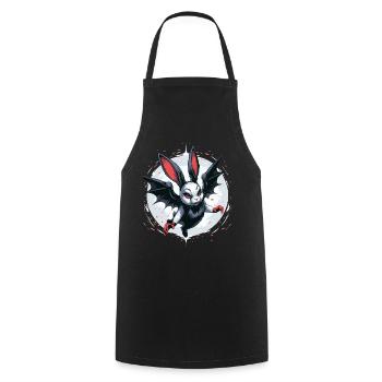 Dark Bunny Vampire Crest Vampire Vampire - Cooking Apron - black - Front - AI Model Male 185 dark (185cm)