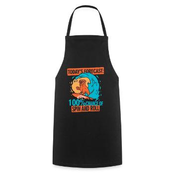 Bodyboarding Bodyboarder Spin And Roll - Cooking Apron - black - Front - AI Model Male 185 dark (185cm)