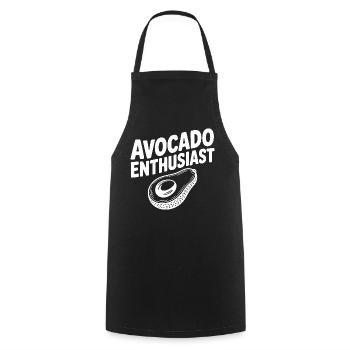 Avocado-Enthusiast - Kochschürze - Schwarz - Vorne - AI Model Male 185 dark (185cm)