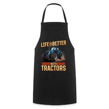 Tractor Kids Farm Lifestyle - Kochschürze - Schwarz - Vorne - AI Model Male 185 dark (185cm)