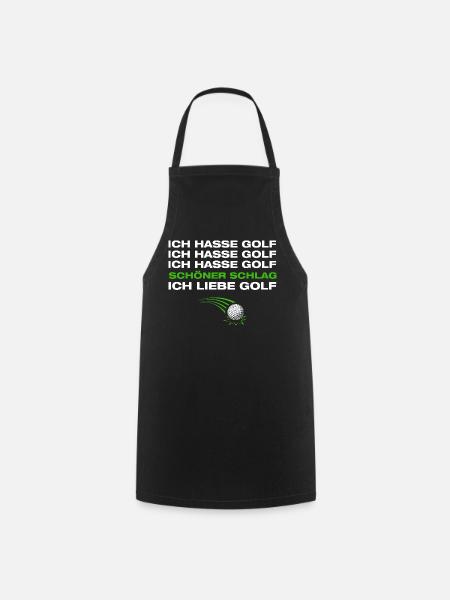 Ich liebe Golf Golfer Golfen - Kochschürze - Schwarz