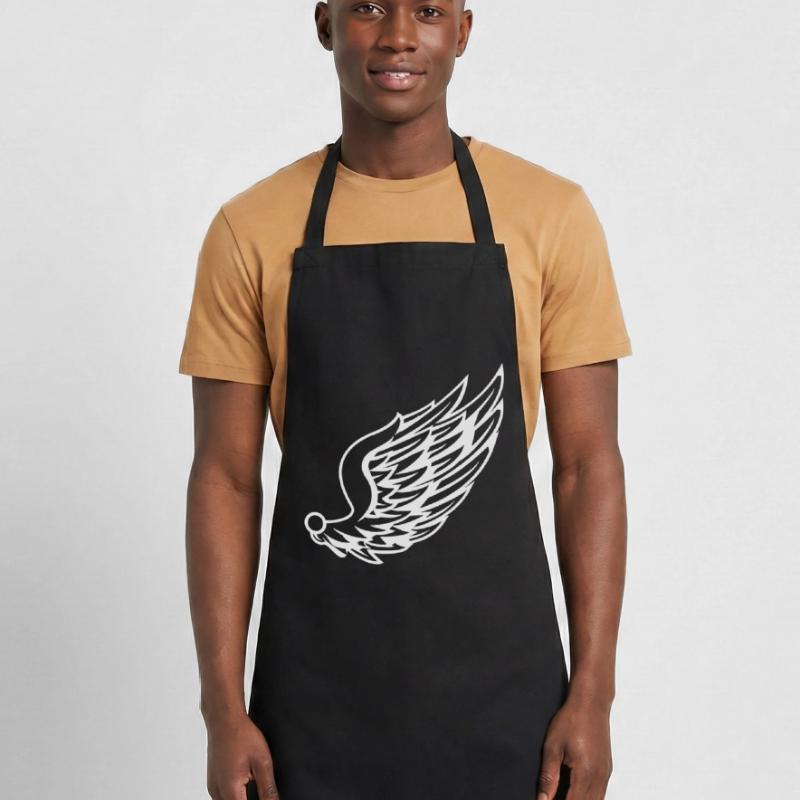 Wings with dynamic feather drawing Cooking Apron