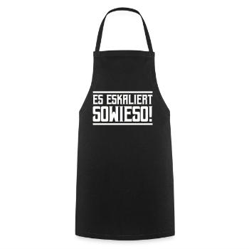 De toute façon, ça s’intensifie ! - Tablier de cuisine - noir - Devant - AI Model Male 185 dark (185cm)