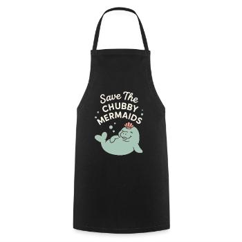 Manatee-enthusiast See-rind-liebhaber Salatliebe - Kochschürze - Schwarz - Vorne - AI Model Male 185 dark (185cm)