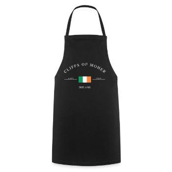 Souvenirs et cadeaux de vacances des falaises de Moher en Irlande - Tablier de cuisine - noir - Devant - AI Model Male 185 dark (185cm)