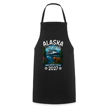 Alaska Kreuzfahrt 2027 - Kochschürze - Schwarz - Vorne - AI Model Male 185 dark (185cm)