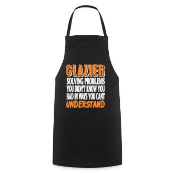 Glazier Nutritional Facts Parody Work Skill Humor - Cooking Apron - black - Front - AI Model Male 185 dark (185cm)