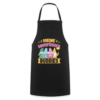 Costume de nain de jardin Gnome-able Buddies Gnome - Tablier de cuisine - noir - Devant - AI Model Male 185 dark (185cm)