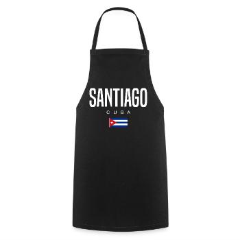 Santiago Cuba Cubans - Cooking Apron - black - Front - AI Model Male 185 dark (185cm)