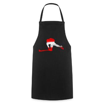 Hockey Austria - Cooking Apron - black - Front - AI Model Male 185 dark (185cm)