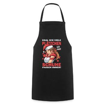 Weihnachtsgeschenk Frauen Plätzchen Lustig Idee - Kochschürze - Schwarz - Vorne - AI Model Male 185 dark (185cm)