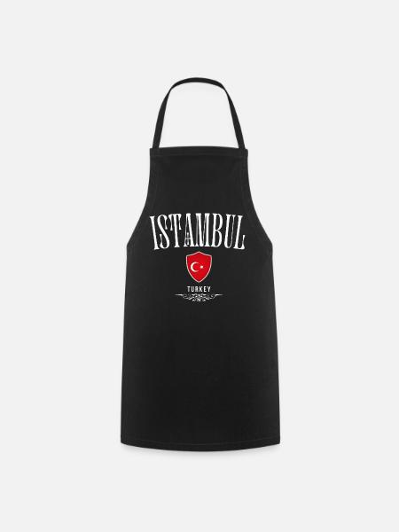 Istanbul, Türkei, Souvenir Istanbul - Kochschürze - Schwarz