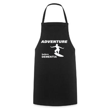 SURF ADVENTURE - Cooking Apron - black - Front - AI Model Male 185 dark (185cm)