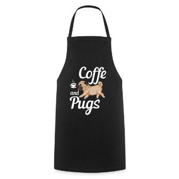 T-shirt café et carlins - Tablier de cuisine - noir - Devant - AI Model Male 185 dark (185cm)