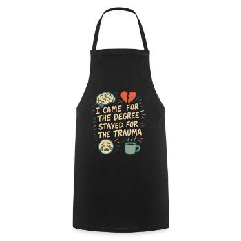 Future psychologist diagnose me - Cooking Apron - black - Front - AI Model Male 185 dark (185cm)